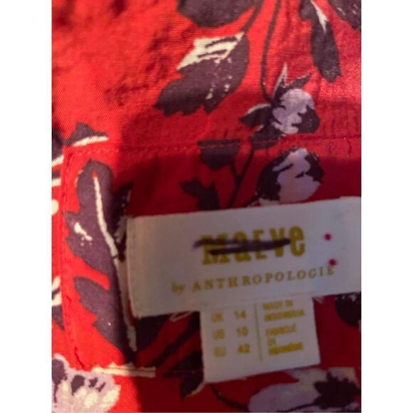 New Anthropologie x Maeve Puff-Sleeve Dress Size 10 - Picture 9 of 9